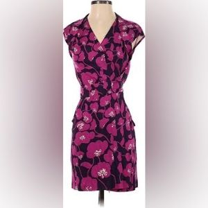 Diane von Furstenberg silk floral wrap dress with pockets